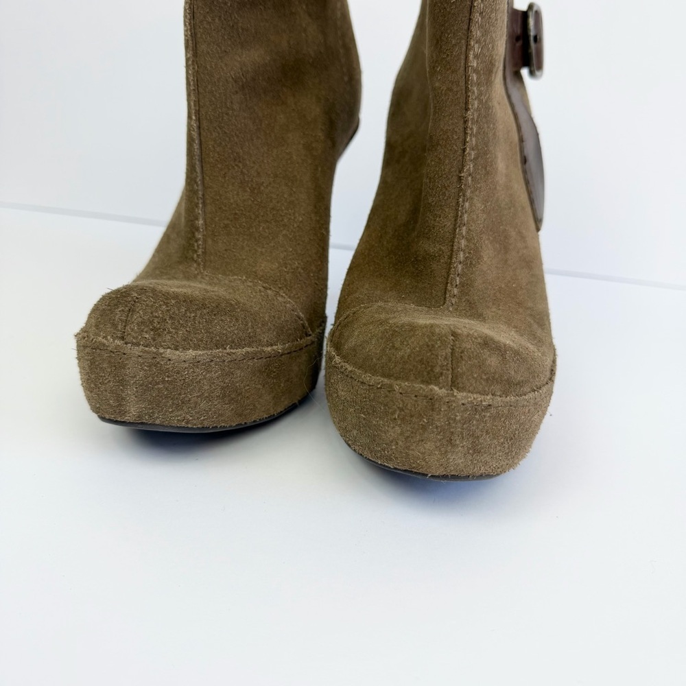Pedro Garcia Charmy Ankle Boots Booties Suede Leather Platform Size 37.5 US 7.5 - Picture 9 of 14